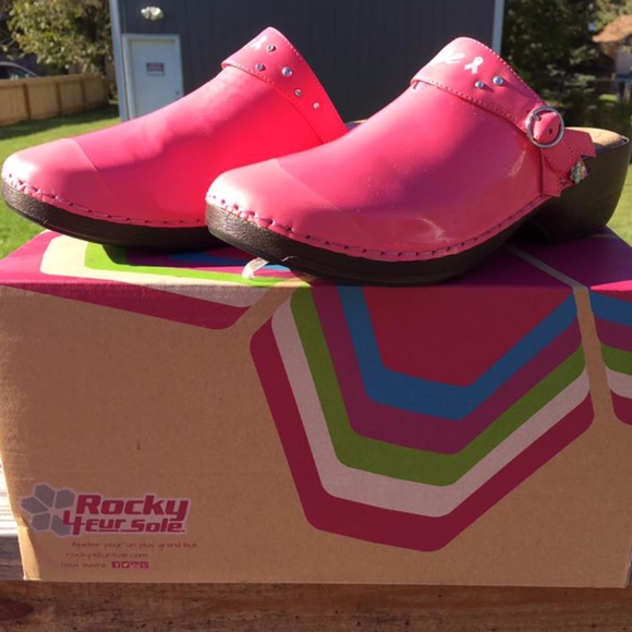 Rocky 4EUR Sole Shoes - Rocky 4EUR Sole Pink Breast Cancer Awareness Clogs
